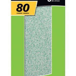 Gator Zip XL 9-1/2 in. L X 3-1/2 in. W 80 Grit Aluminum Oxide Sanding Sheet 6 pk