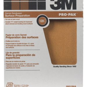 3M Pro-Pak 11 in. L X 9 in. W 120 Grit Aluminum Oxide Sandpaper 25 pk