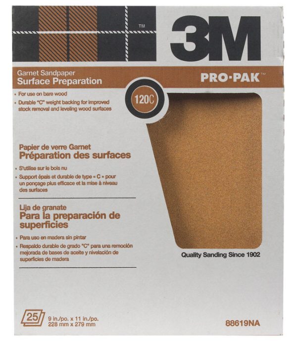 3M Pro-Pak 11 in. L X 9 in. W 120 Grit Aluminum Oxide Sandpaper 25 pk
