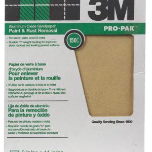 3M Pro-Pak 11 in. L X 9 in. W 150 Grit Aluminum Oxide Sandpaper 25 pk