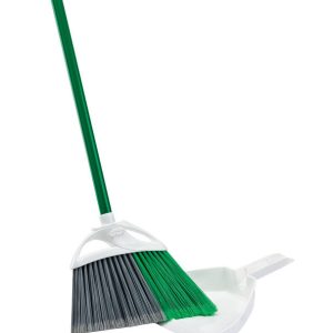 Libman Precision Angle 11 in. W Stiff Recycled Plastic Broom with Dustpan