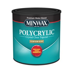 Minwax Polycrylic Semi-Gloss Crystal Clear Water-Based Polyurethane 0.5 pt