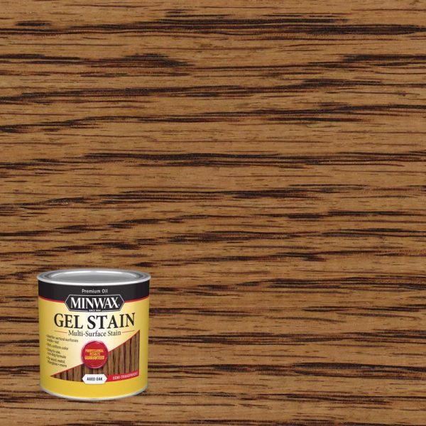 Minwax Semi-Transparent Aged Oak Oil-Based Gel Stain 8 oz