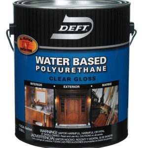 Deft Gloss Clear Water-Based Waterborne Wood Finish 1 gal