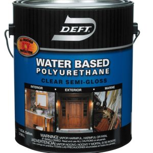 Deft Semi-Gloss Clear Water-Based Waterborne Wood Finish 1 gal