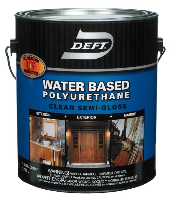 Deft Semi-Gloss Clear Water-Based Waterborne Wood Finish 1 gal