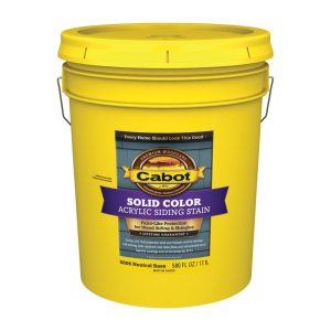 Cabot Solid Color Acrylic Siding Stain Solid Tintable Neutral Base Acrylic Siding Stain 5 gal