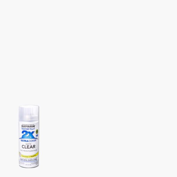 Rust-Oleum Painter's Touch 2X Ultra Cover Matte Clear Paint+Primer Spray Paint 12 oz