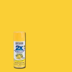 Rust-Oleum Painter's Touch 2X Ultra Cover Gloss Sun Yellow Paint+Primer Spray Paint 12 oz