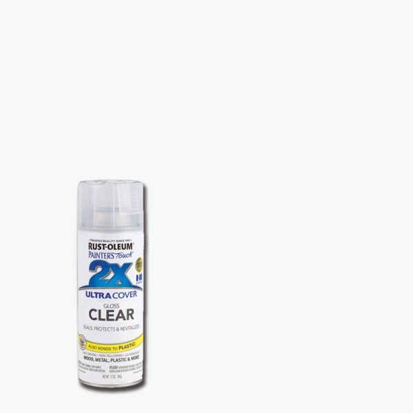 Rust-Oleum Painter's Touch 2X Ultra Cover Gloss Clear Paint+Primer Spray Paint 12 oz