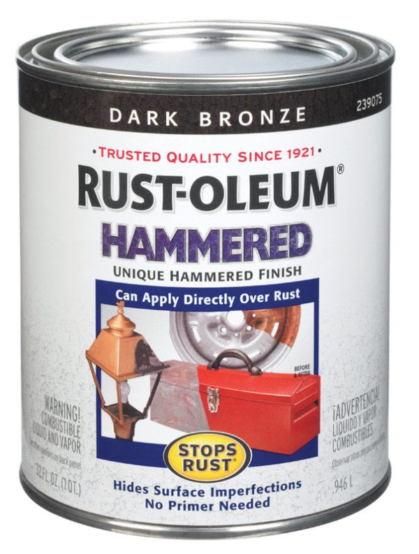 Rust-Oleum Stops Rust Hammered Dark Bronze Protective Paint 1 qt