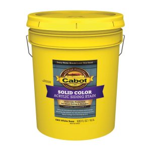 Cabot Solid Color Acrylic Siding Stain Solid Tintable White Base Acrylic Siding Stain 5 gal