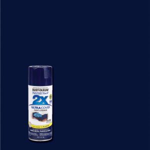 Rust-Oleum Painter's Touch 2X Ultra Cover Gloss Navy Blue Paint+Primer Spray Paint 12 oz