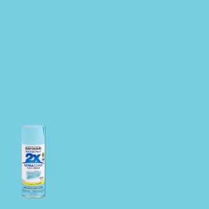 Rust-Oleum Painter's Touch 2X Ultra Cover Satin Aqua Paint+Primer Spray Paint 12 oz