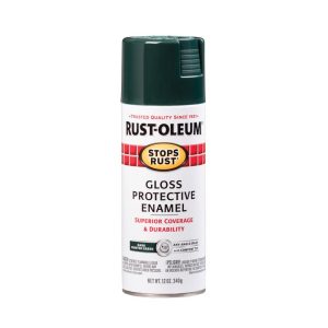 Rust-Oleum Stops Rust Gloss Dark Hunter Green Spray Paint 12 oz