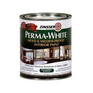 Zinsser Perma-White Eggshell White Water-Based Mold and Mildew-Proof Paint Interior 1 qt