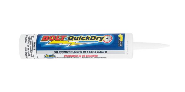 White Lightning Bolt Quick Dry White Siliconized Latex Caulk 10 oz