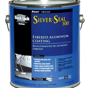 Black Jack Silver Seal 300 Gloss Silver Fibered Aluminum Roof Coating 1 gal