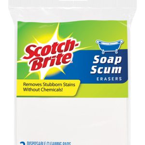 Scotch-Brite Delicate, Light Duty Soap Scum Eraser For All Purpose 5.2 in. L 2 pk