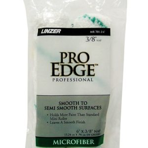 Linzer Pro Edge Microfiber 6 in. W X 3/8 in. Mini Paint Roller Cover 2 pk
