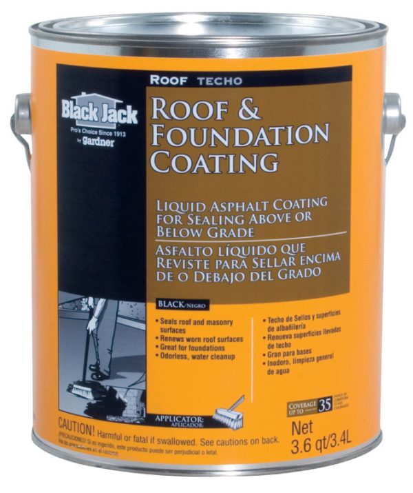 Black Jack Gloss Black Asphalt Roof And Foundation Coating 1 gal