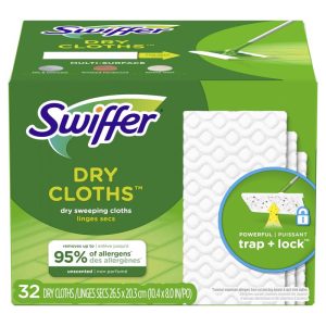 Swiffer Sweeper 10 in. W X 5.4 in. L Swiffer Sweeper Dry Microfiber Dust Mop Refill 32 pk
