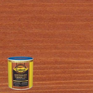 Cabot Australian Timber Oil Low VOC Transparent Mahogany Flame Oil-Based Australian Timber Oil 1 qt