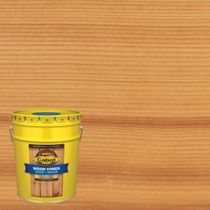 Cabot Wood Toned Stain & Sealer Low VOC Transparent Natural Oil-Based Deck and Siding Stain 5 gal