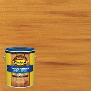 Cabot Wood Toned Stain & Sealer Low VOC Transparent Cedar Oil-Based Deck and Siding Stain 1 gal