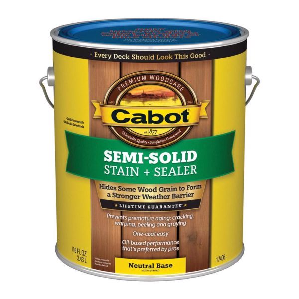 Cabot Semi-Solid Tintable Neutral Base Deck and Siding Stain 1 gal
