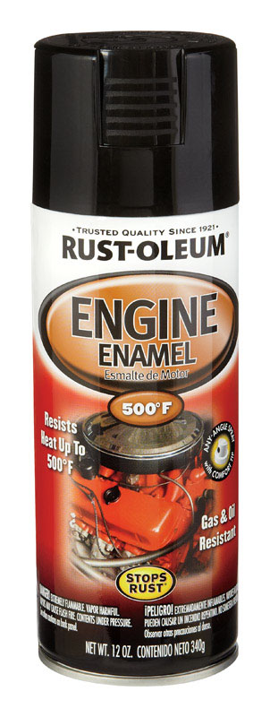 Rust-Oleum Stops Rust Gloss Black Engine Enamel Spray 12 Oz ...