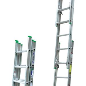 Werner 16 ft. H Aluminum Telescoping Extension Ladder Type II 225 lb. capacity