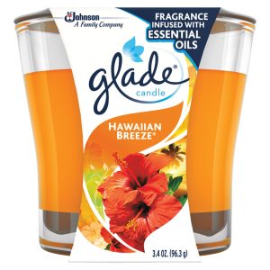 Glade Orange Hawaiian Breeze Scent Jar Air Freshener Candle 3.4 oz