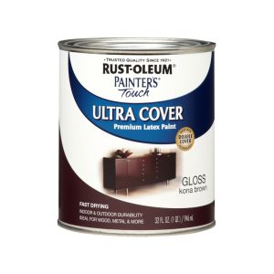 Rust-Oleum Painters Touch 2X Ultra Cover Gloss Kona Brown Ultra Cover Paint Exterior & Interior 1 qt