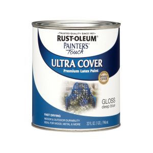 Rust-Oleum Painters Touch Gloss Deep Blue Water-Based Ultra Cover Paint Exterior & Interior 1 qt