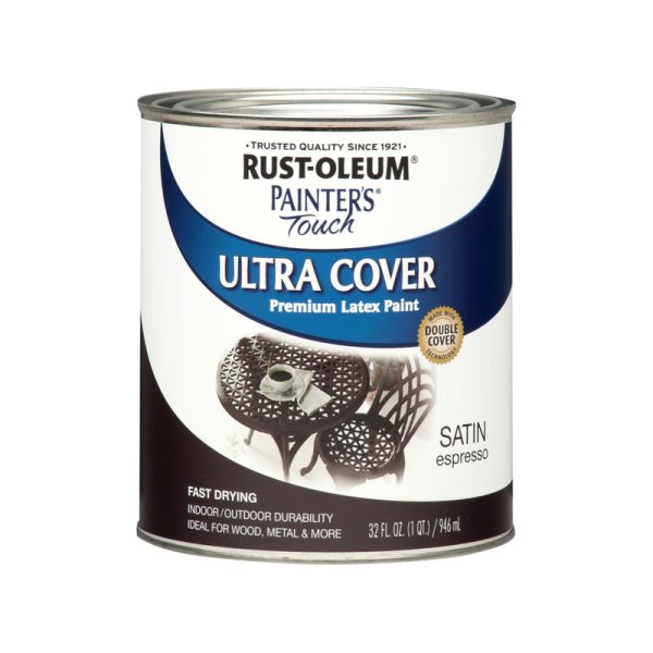 Rust-Oleum Painters Touch Ultra Cover Satin Espresso Protective Enamel Exterior & Interior 1 qt