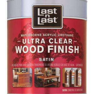 Last N Last Satin Clear Waterborne Wood Finish 1 qt