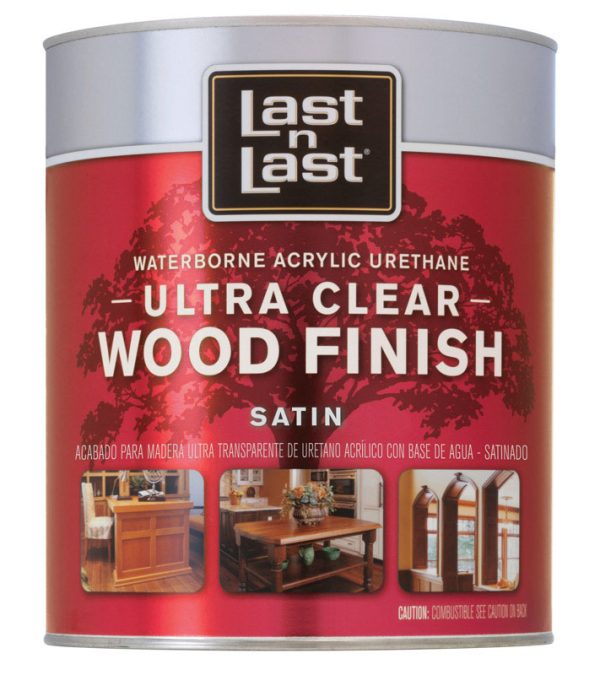 Last N Last Satin Clear Waterborne Wood Finish 1 qt