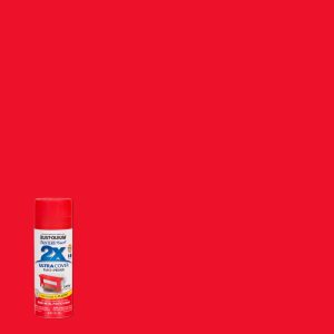 Rust-Oleum Painter's Touch 2X Ultra Cover Satin Poppy Red Paint+Primer Spray Paint 12 oz
