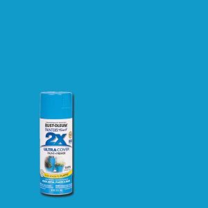 Rust-Oleum Painter's Touch 2X Ultra Cover Satin Oasis Blue Paint+Primer Spray Paint 12 oz