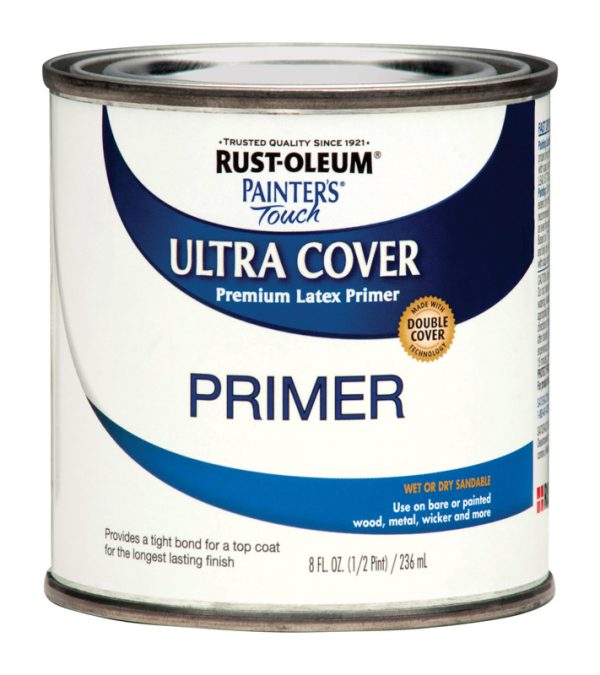 Rust-Oleum Ultra Cover Flat White Paint Exterior & Interior 0.5 oz