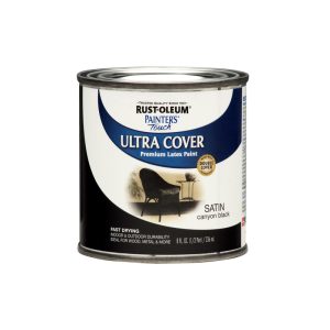 Rust-Oleum Ultra Cover Satin Canyon Black Paint Exterior & Interior 8 oz