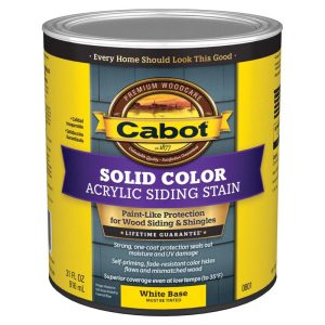 Cabot Solid Color Acrylic Siding Stain Solid Tintable White Base Acrylic Siding Stain 1 qt