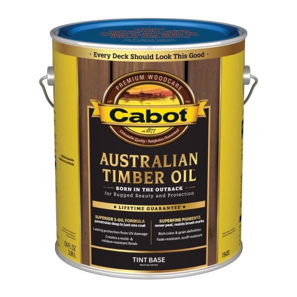 Cabot Low VOC Transparent Tintable Tintable Base Oil-Based Australian Timber Oil 1 gal