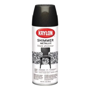 Krylon Black Shimmer Metallic Spray Paint 12 oz