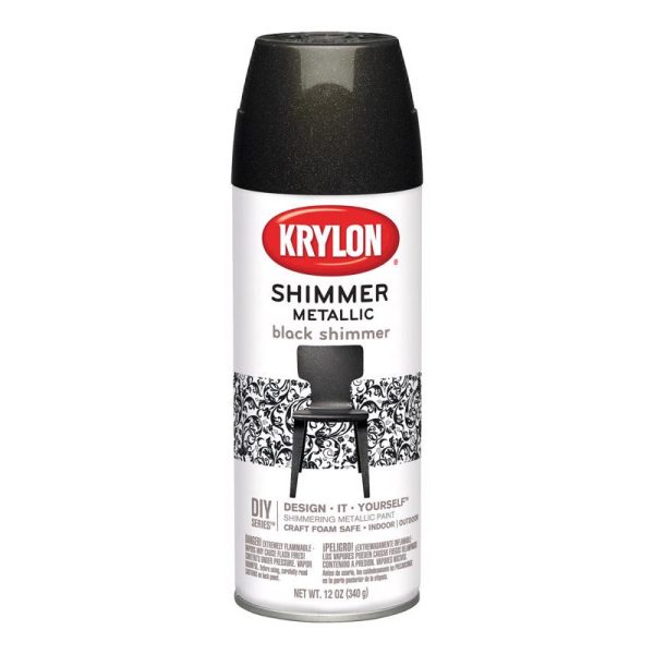 Krylon Black Shimmer Metallic Spray Paint 12 oz
