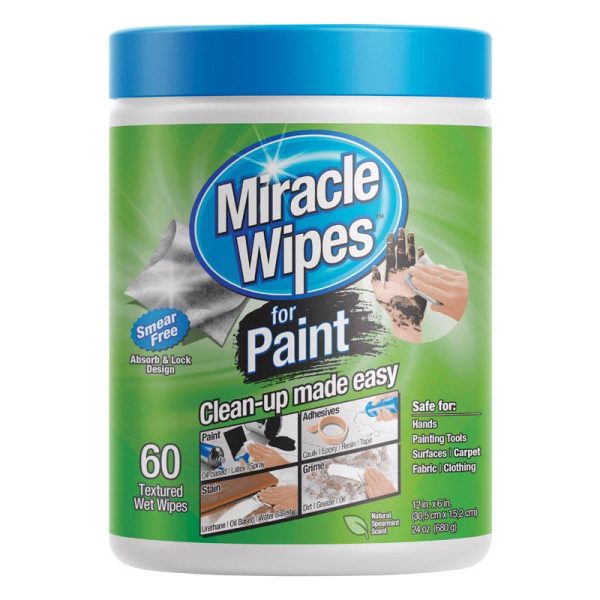 Miracle Wipes Fiber Blend Cleaning Wipes 12 in. W X 6 in. L 60 pk