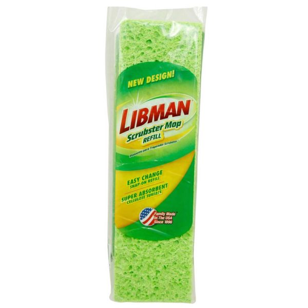 Libman Scrubster 3.75 in. W X 9 in. L Deck Cellulose Mop Refill 1 pk