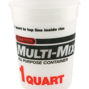 Leaktite Clear 1 qt Multi-Mix Container