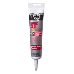 DAP Kwik Seal Ultra Clear Siliconized Acrylic Kitchen and Bath Caulk Sealant 5.5 oz